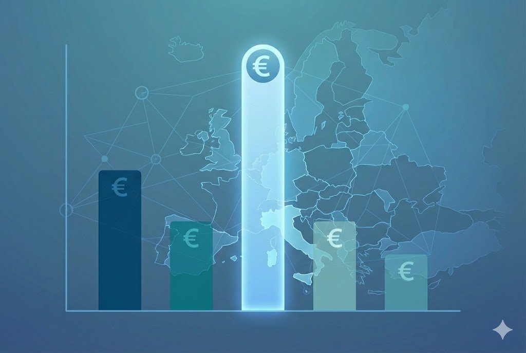 License fee comparison chart showing Italy highest in Europe