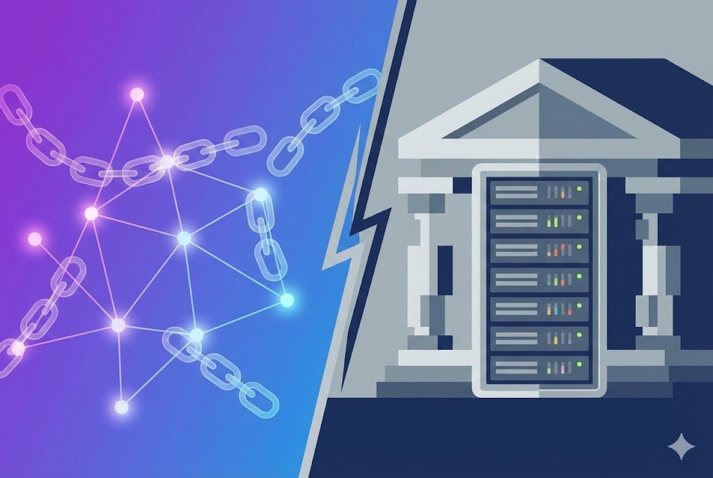 Blockchain vs traditional finance infrastructure comparison