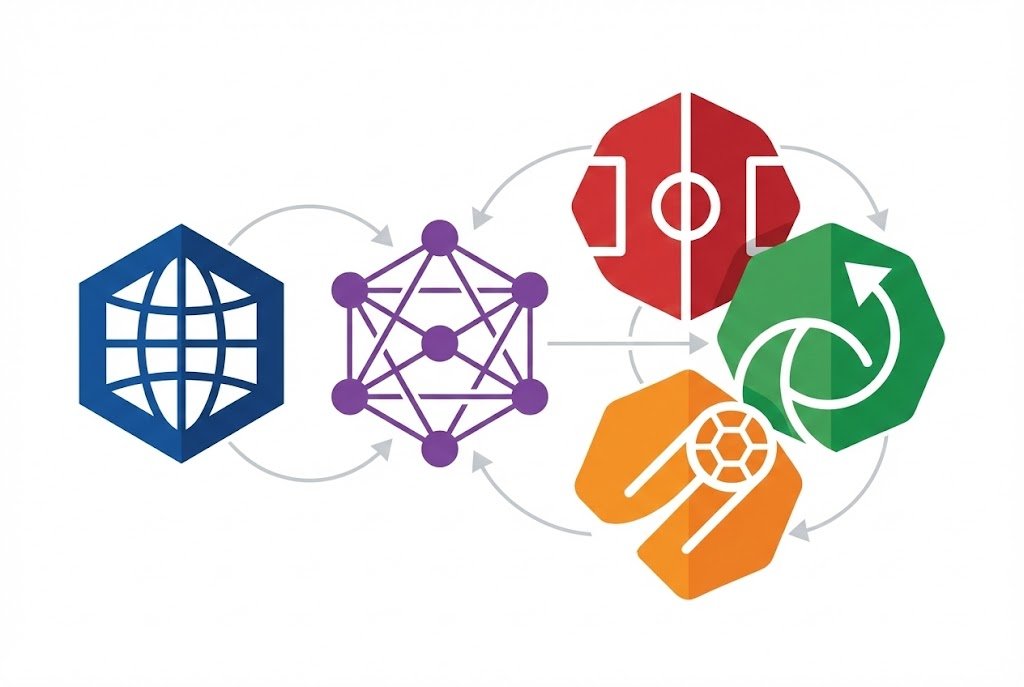 Five platform icons representing prediction market competitors