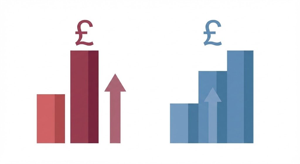 Visual comparison of UK gambling tax rate increases
